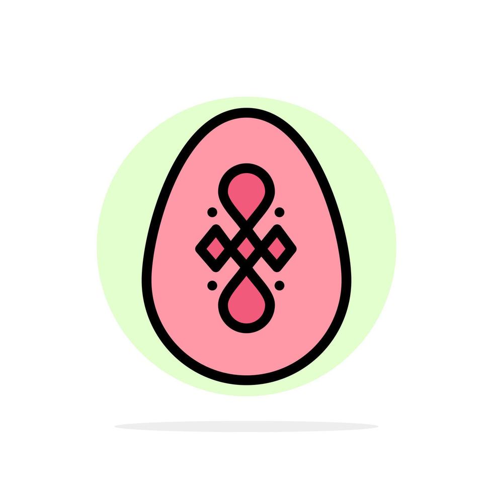 uccello decorazione Pasqua uovo astratto cerchio sfondo piatto colore icona vettore