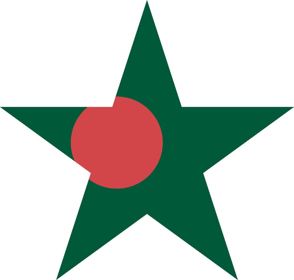 bangladesh bandiera stella piatto colore icona vettore icona bandiera modello