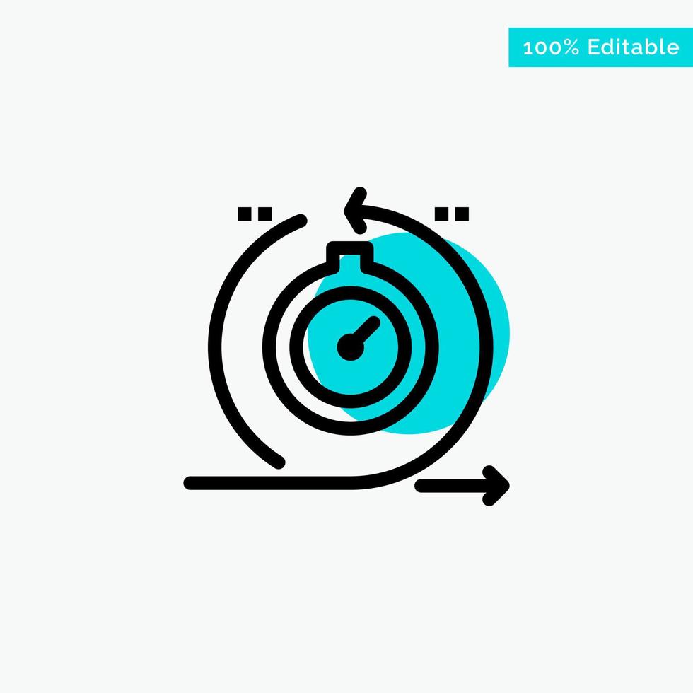 agile ciclo sviluppo veloce iterazione turchese evidenziare cerchio punto vettore icona