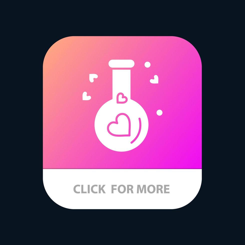 borraccia amore cuore nozze mobile App pulsante androide e ios glifo versione vettore