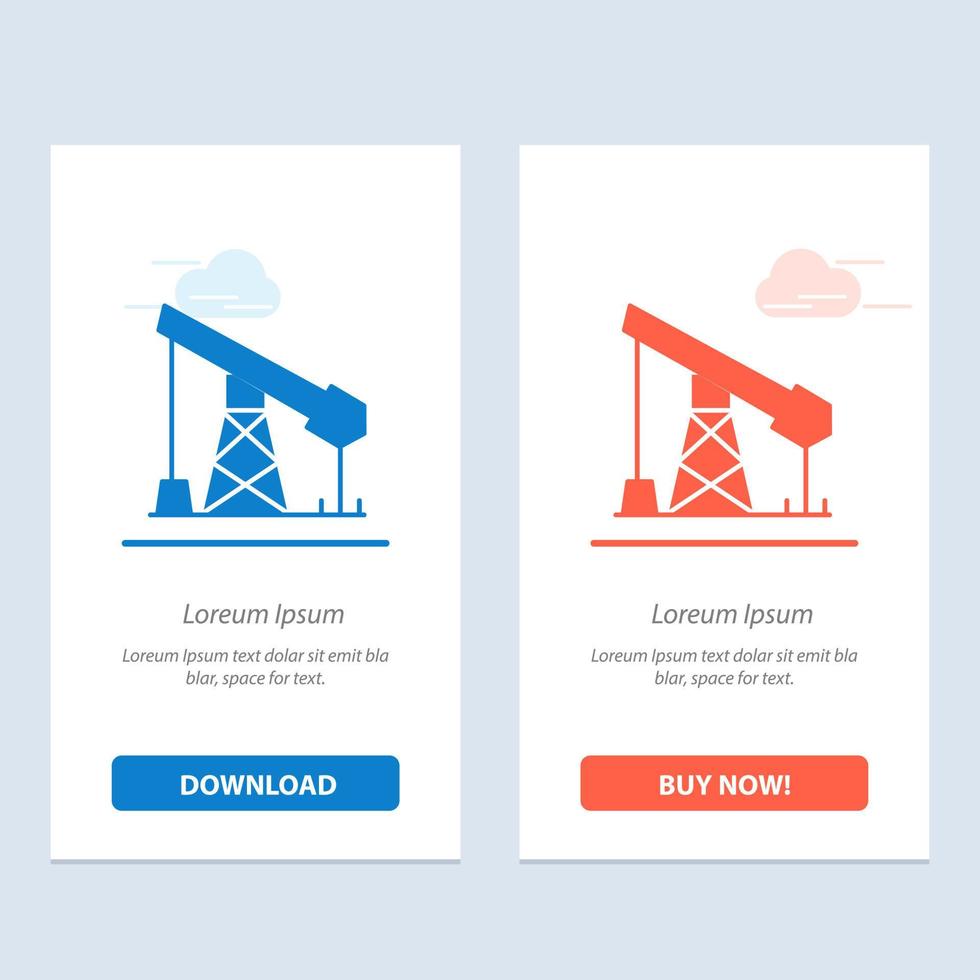 costruzione industria olio gas blu e rosso Scarica e acquistare adesso ragnatela aggeggio carta modello vettore