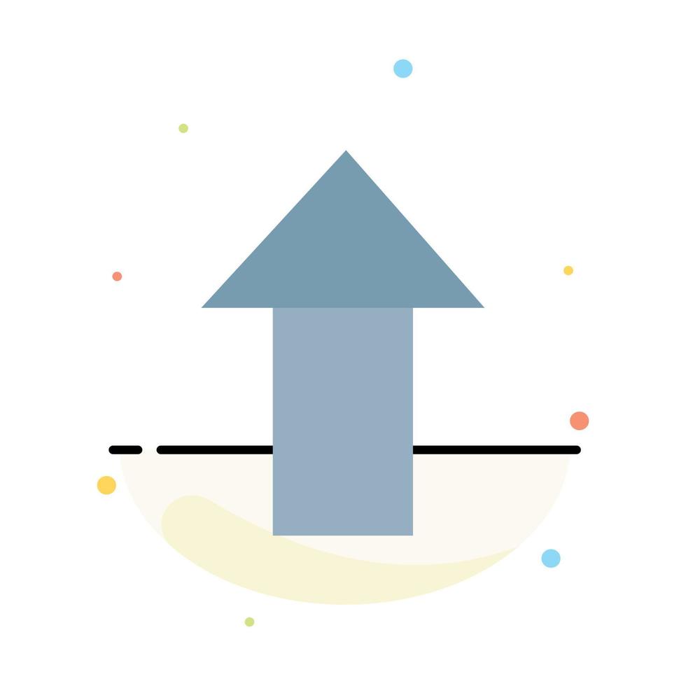 freccia su caricare astratto piatto colore icona modello vettore