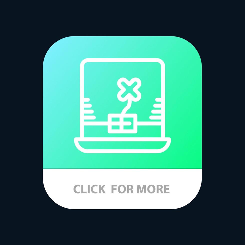 il computer portatile computer Irlanda mobile App pulsante androide e ios linea versione vettore
