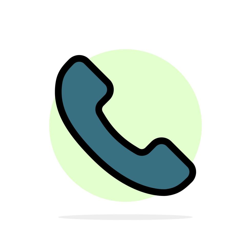 Telefono telefono chiamata astratto cerchio sfondo piatto colore icona vettore