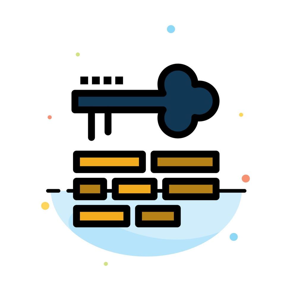chiave serratura disposizione accesso astratto piatto colore icona modello vettore