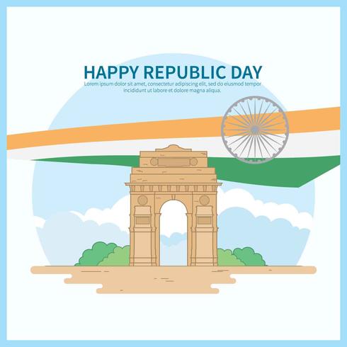 Illustrazione del giorno della Repubblica dell'India vettore