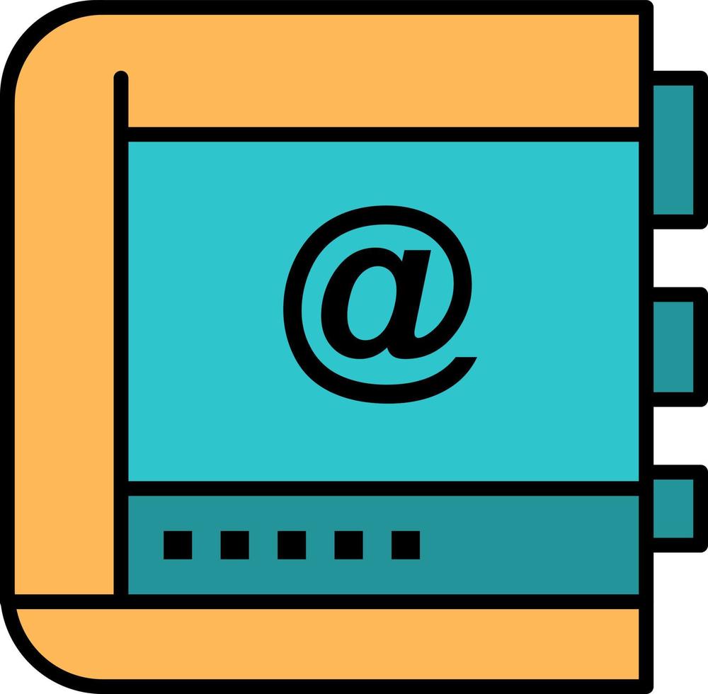 libro attività commerciale contatto contatti Internet Telefono telefono piatto colore icona vettore icona bandiera modello