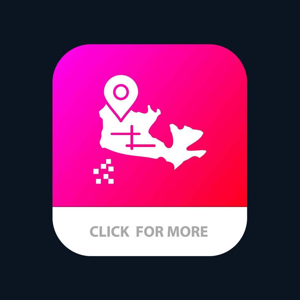 Canada carta geografica Posizione mobile App pulsante androide e ios glifo versione vettore