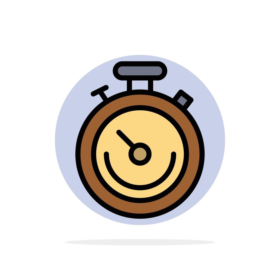 orologio gli sport cronometro tempo astratto cerchio sfondo piatto colore icona vettore