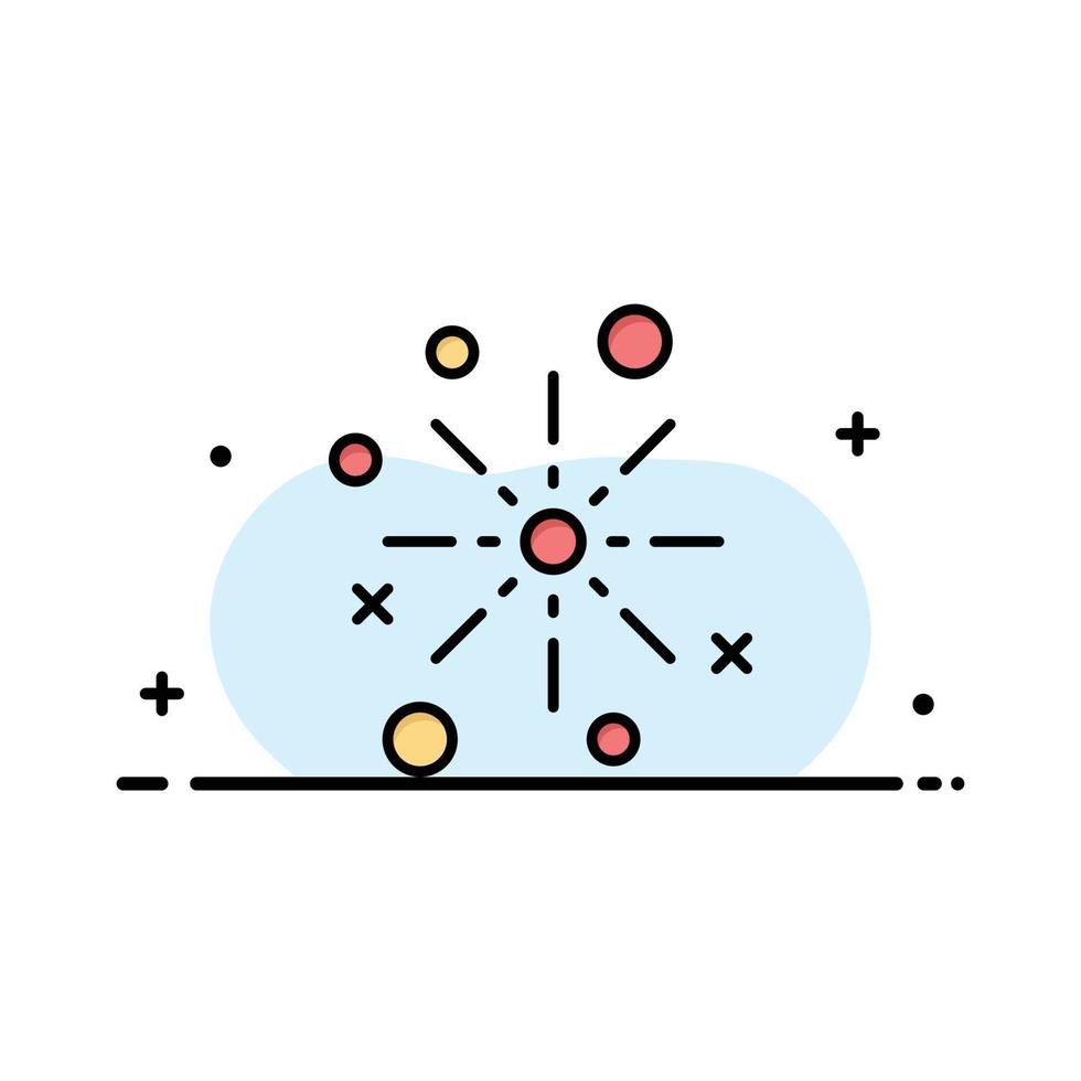 scoppio boom celebrare cracker Diwali Festival fuochi d'artificio attività commerciale piatto linea pieno icona vettore bandiera modello