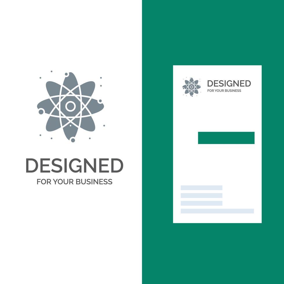 atomo energia energia laboratorio grigio logo design e attività commerciale carta modello vettore