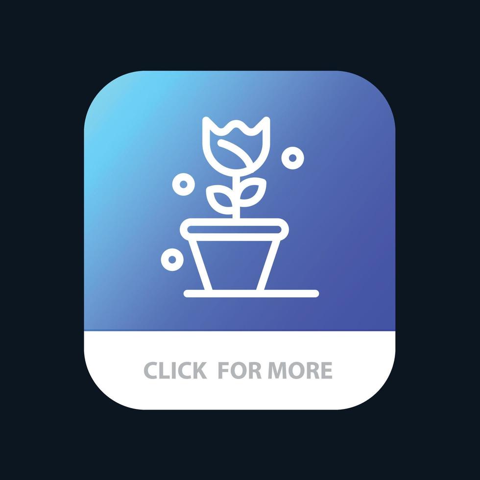fiore floreale natura primavera mobile App pulsante androide e ios linea versione vettore