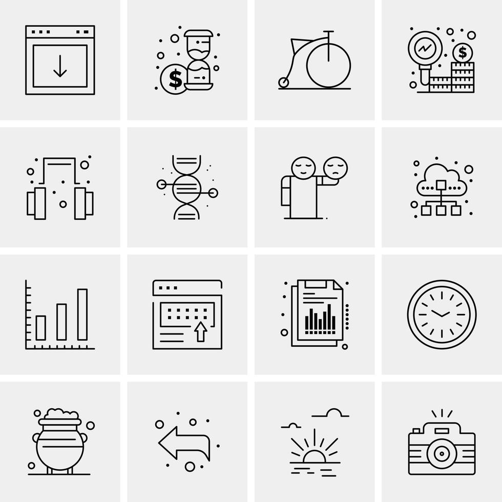 16 attività commerciale universale icone vettore creativo icona illustrazione per uso nel ragnatela e mobile relazionato progetto