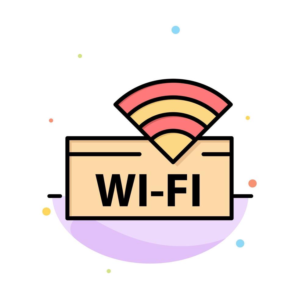 Hotel Wi-Fi servizio dispositivo astratto piatto colore icona modello vettore