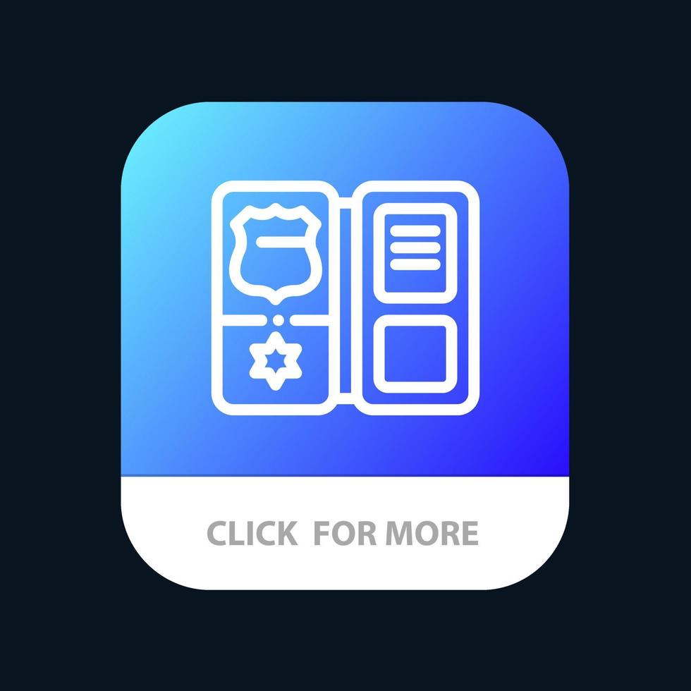 libro scudo americano stella mobile App pulsante androide e ios linea versione vettore