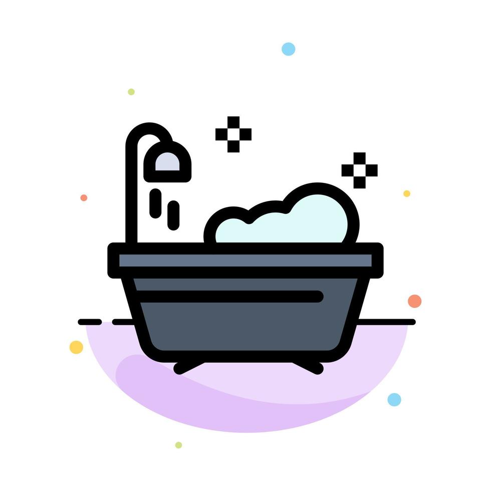 bagno pulito doccia astratto piatto colore icona modello vettore