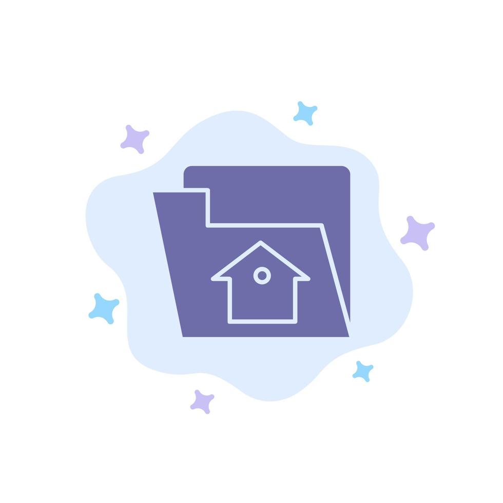 casa file ambientazione servizio blu icona su astratto nube sfondo vettore