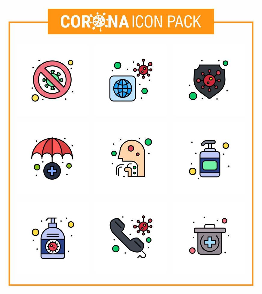 25 coronavirus emergenza iconset blu design come come tosse assicurazione servizio virus assicurazione scudo virale coronavirus 2019 nov malattia vettore design elementi