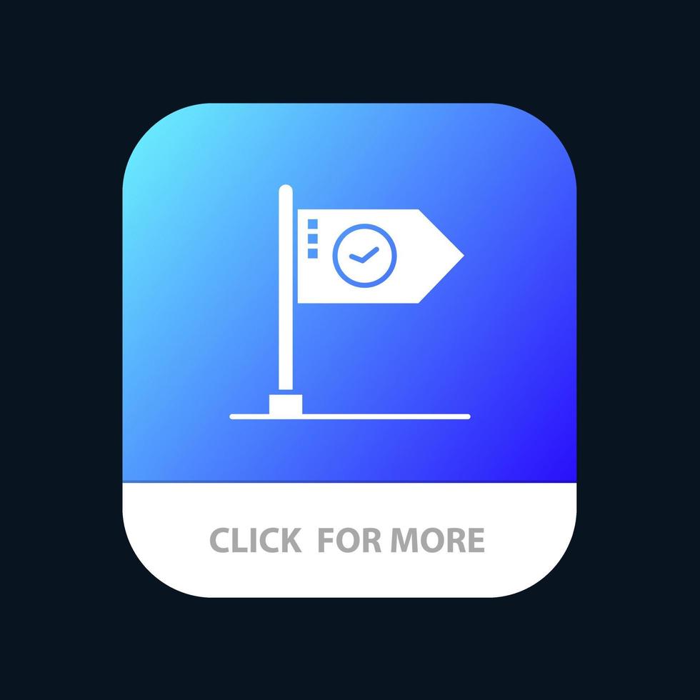 successo raggiungere attività commerciale bandiera obbiettivo marchio cartello mobile App pulsante androide e ios glifo versione vettore
