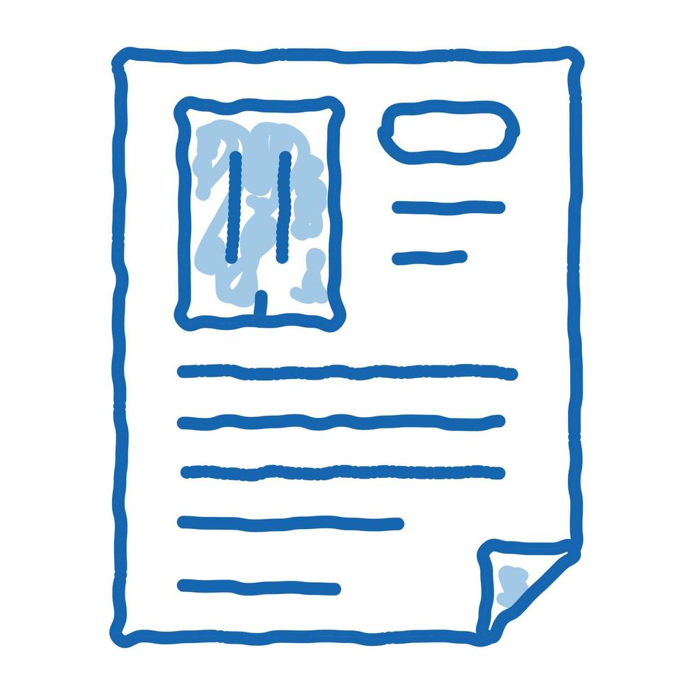 documento pagina scarabocchio icona mano disegnato illustrazione vettore