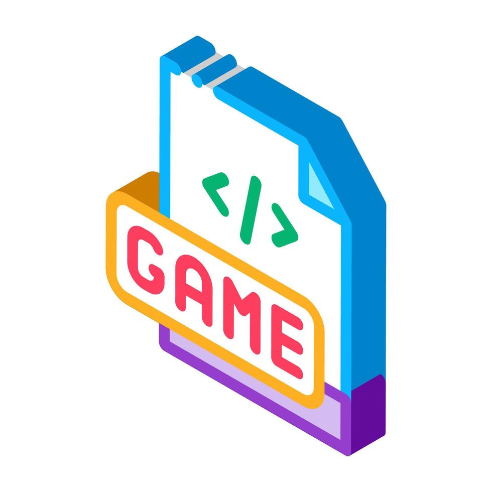 gioco sviluppo codifica isometrico icona vettore illustrazione