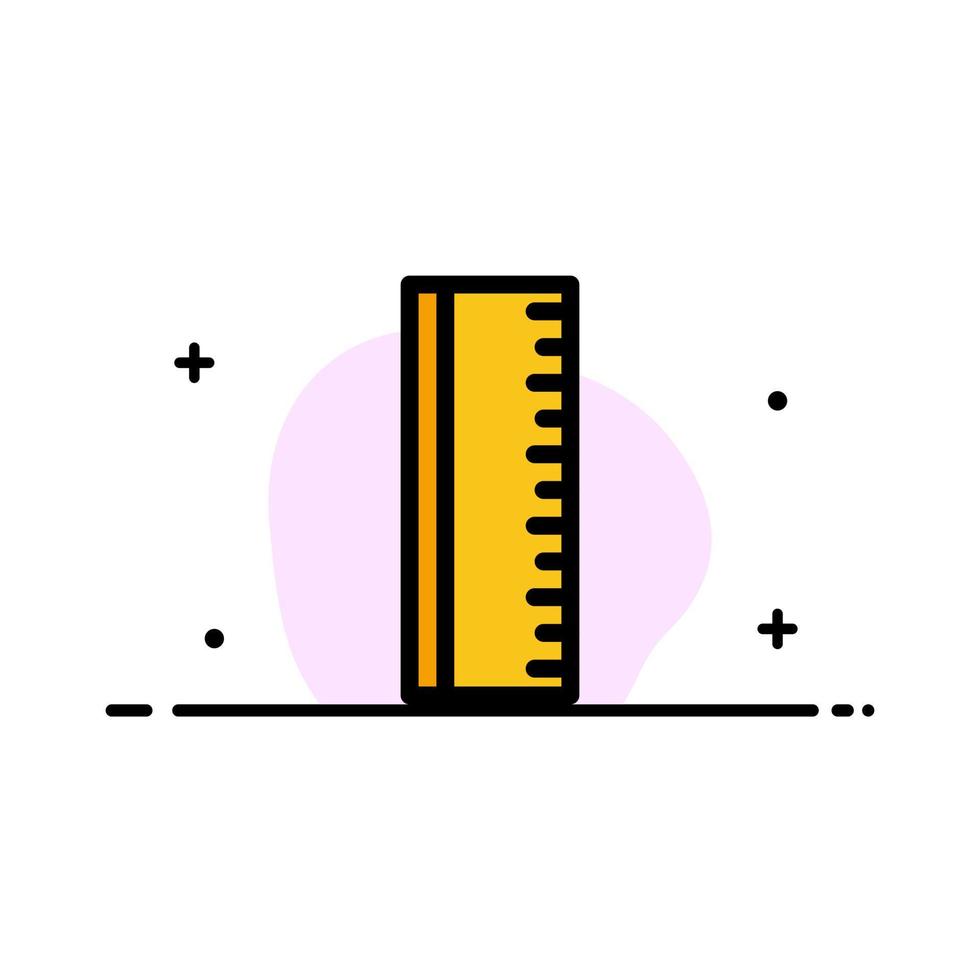 formazione scolastica righello scuola attività commerciale piatto linea pieno icona vettore bandiera modello
