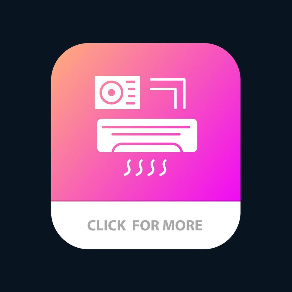 aria aria condizionata AC camera mobile App icona design vettore
