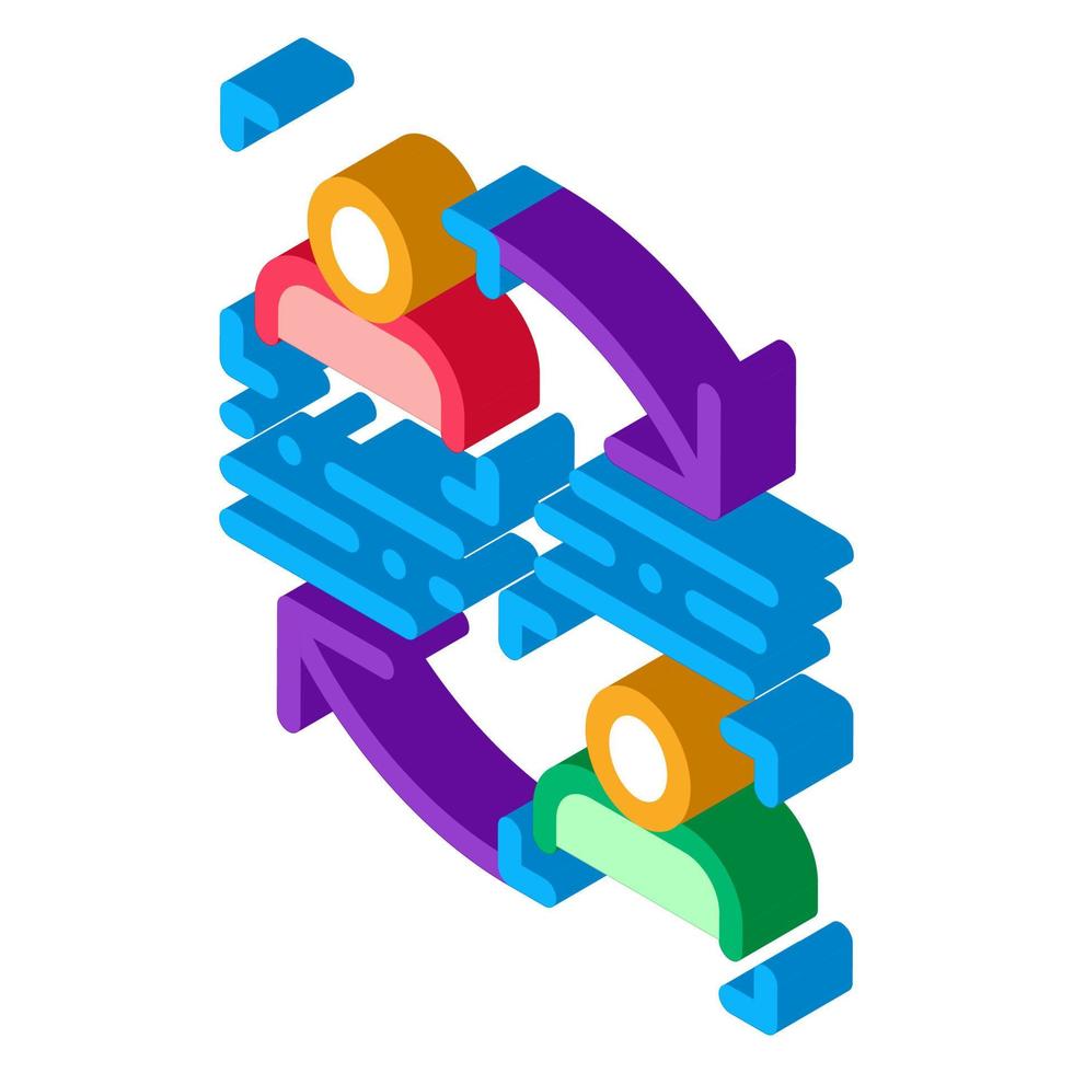personalità informazione confronto isometrico icona vettore illustrazione