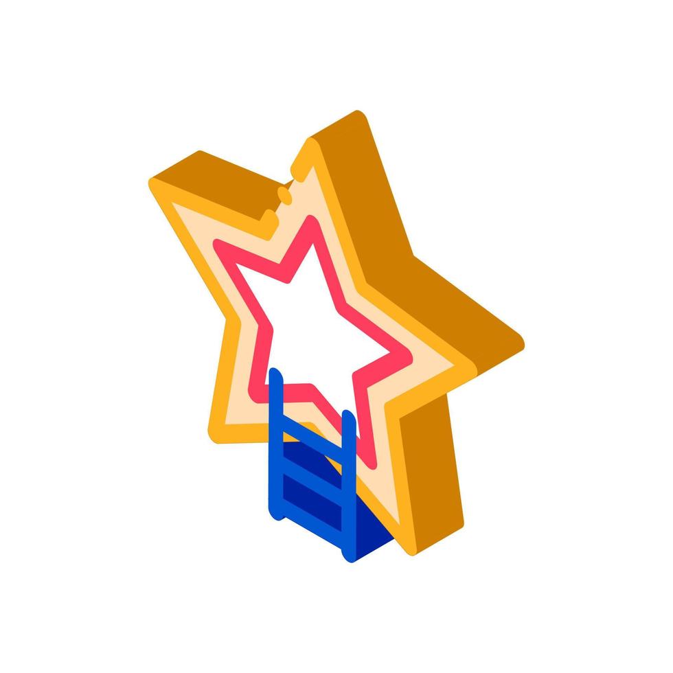 stella cartello umano talento isometrico icona vettore illustrazione