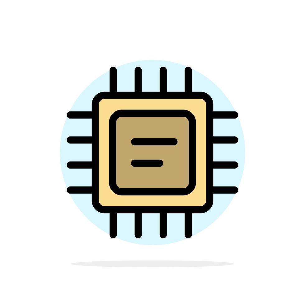 processore microchip processore astratto cerchio sfondo piatto colore icona vettore