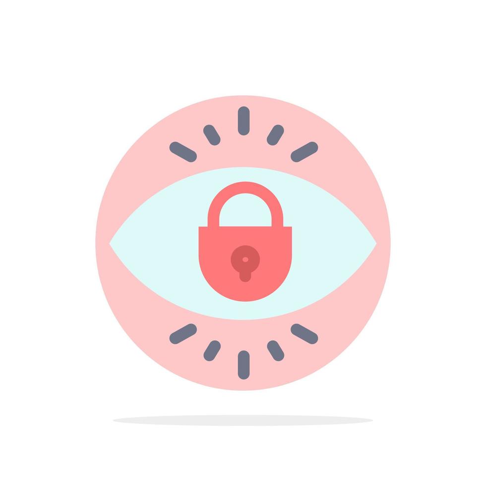 occhio Internet sicurezza serratura astratto cerchio sfondo piatto colore icona vettore