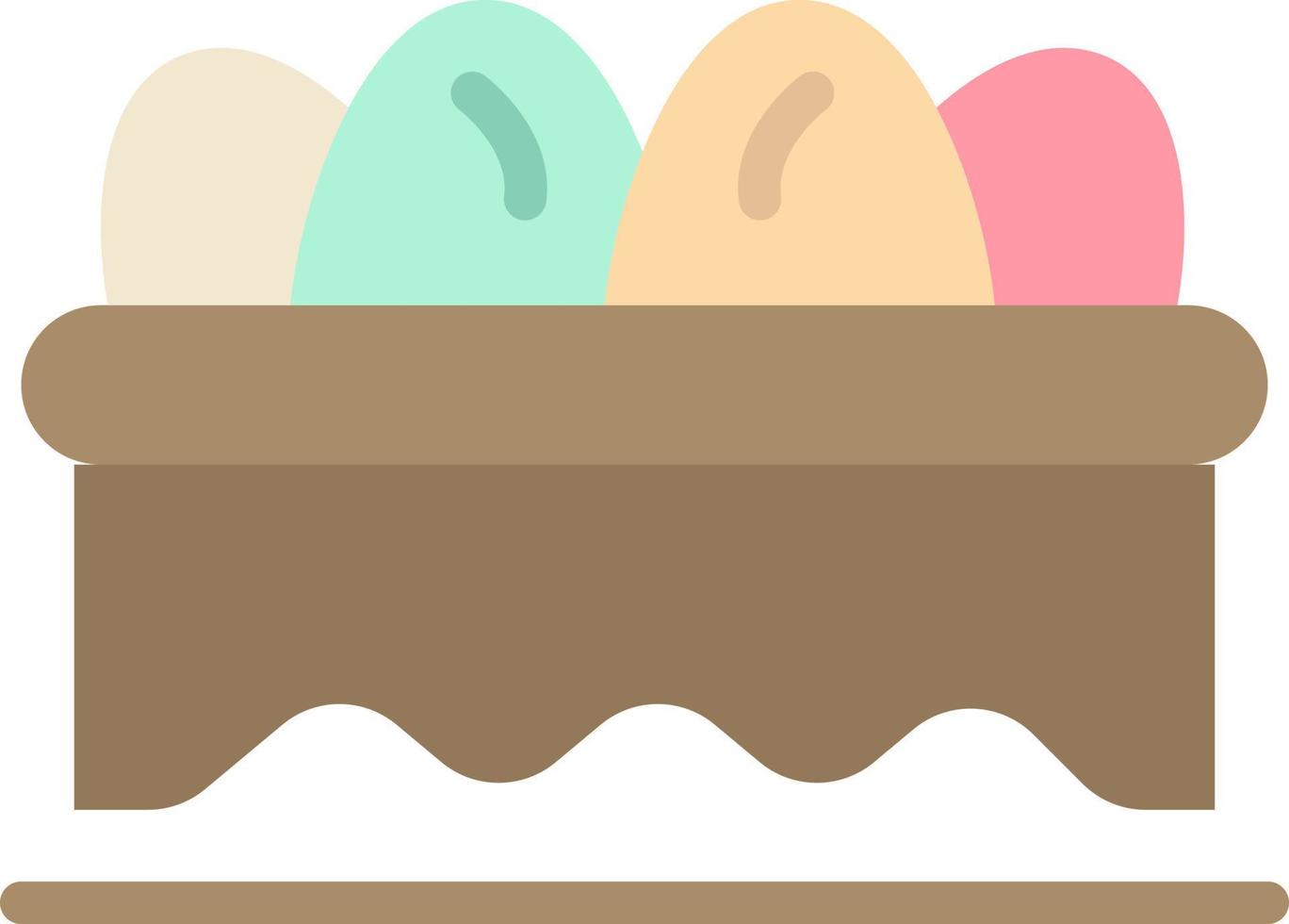 cestino Pasqua uovo piatto colore icona vettore icona bandiera modello
