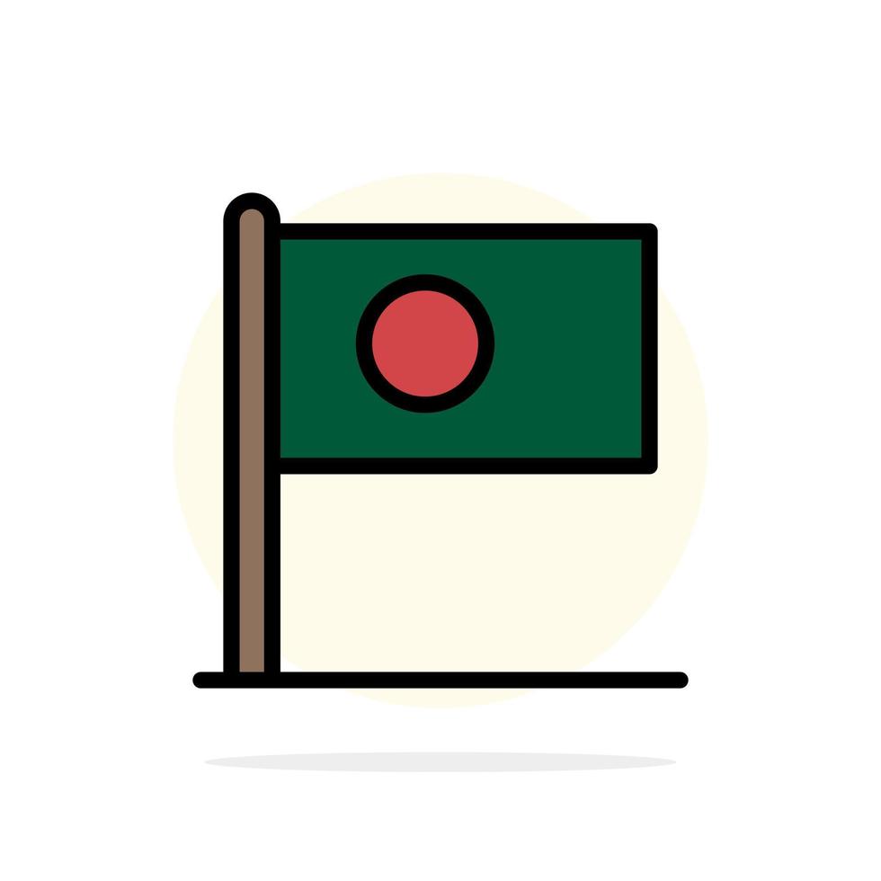 asiatico bangla bangladesh nazione bandiera astratto cerchio sfondo piatto colore icona vettore