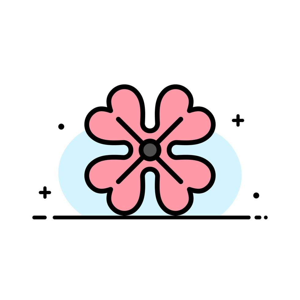 anemone anemone fiore fiore primavera fiore attività commerciale piatto linea pieno icona vettore bandiera modello