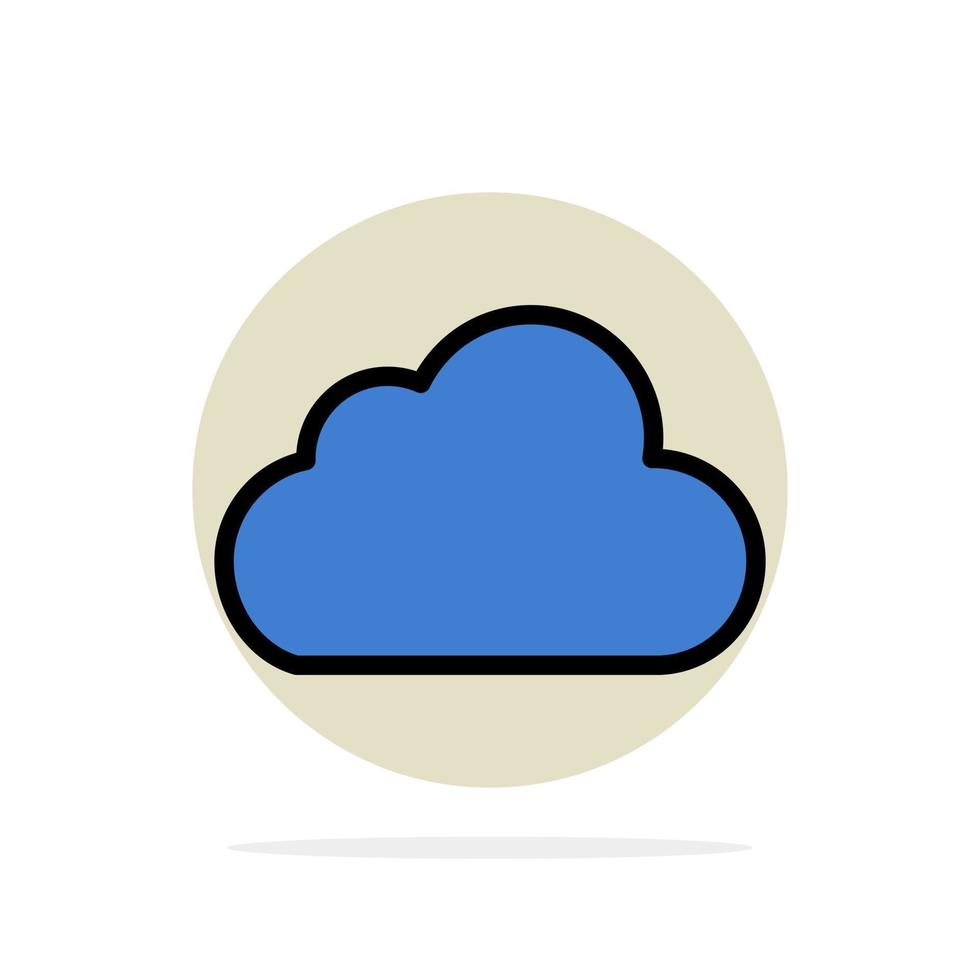 nube dati Conservazione nuvoloso astratto cerchio sfondo piatto colore icona vettore