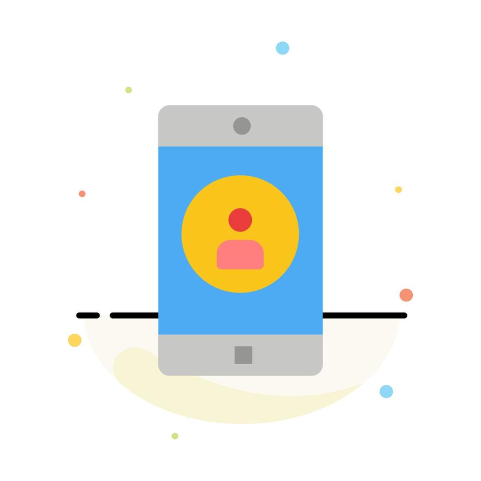 applicazione mobile mobile applicazione profilo astratto piatto colore icona modello vettore