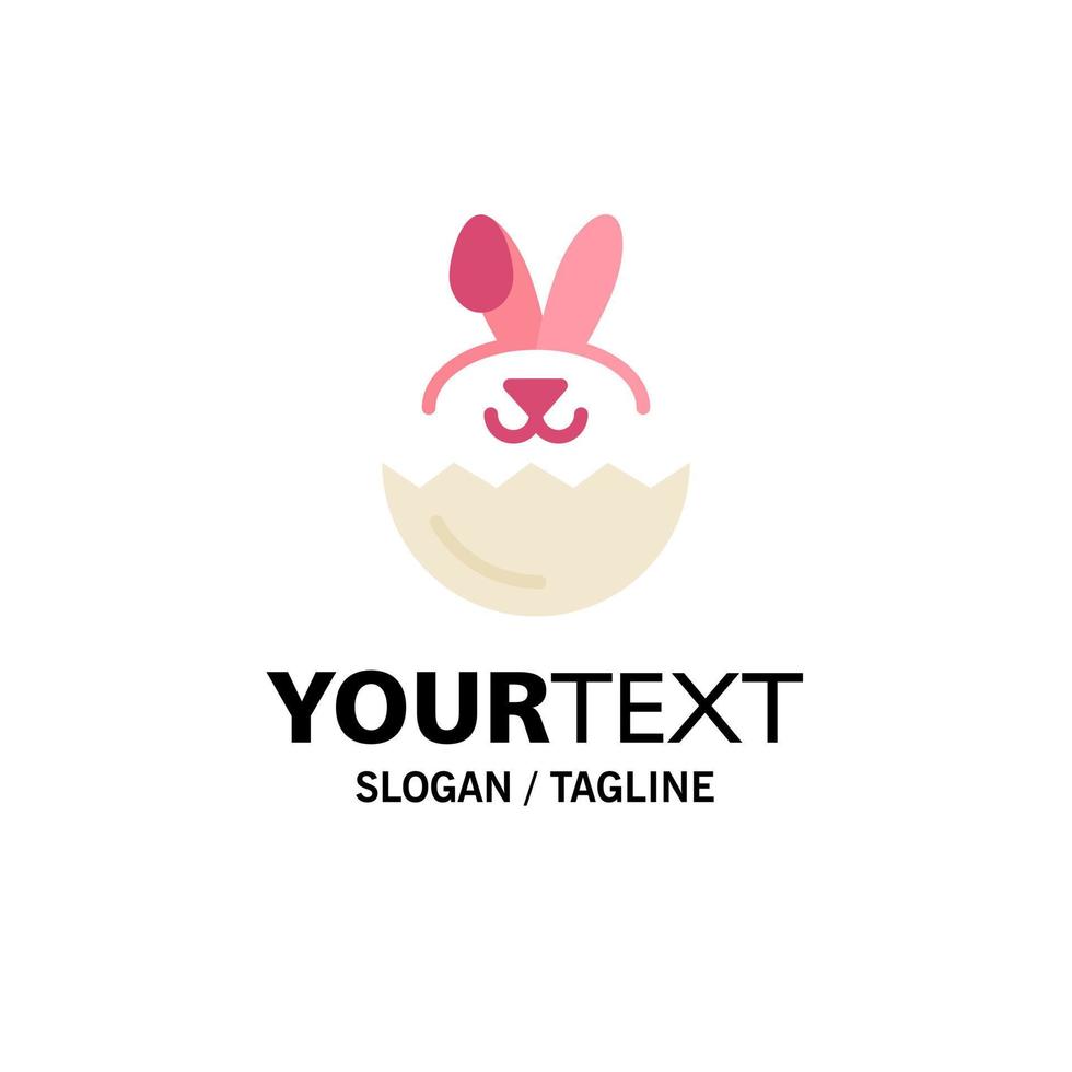 uovo coniglio Pasqua attività commerciale logo modello piatto colore vettore