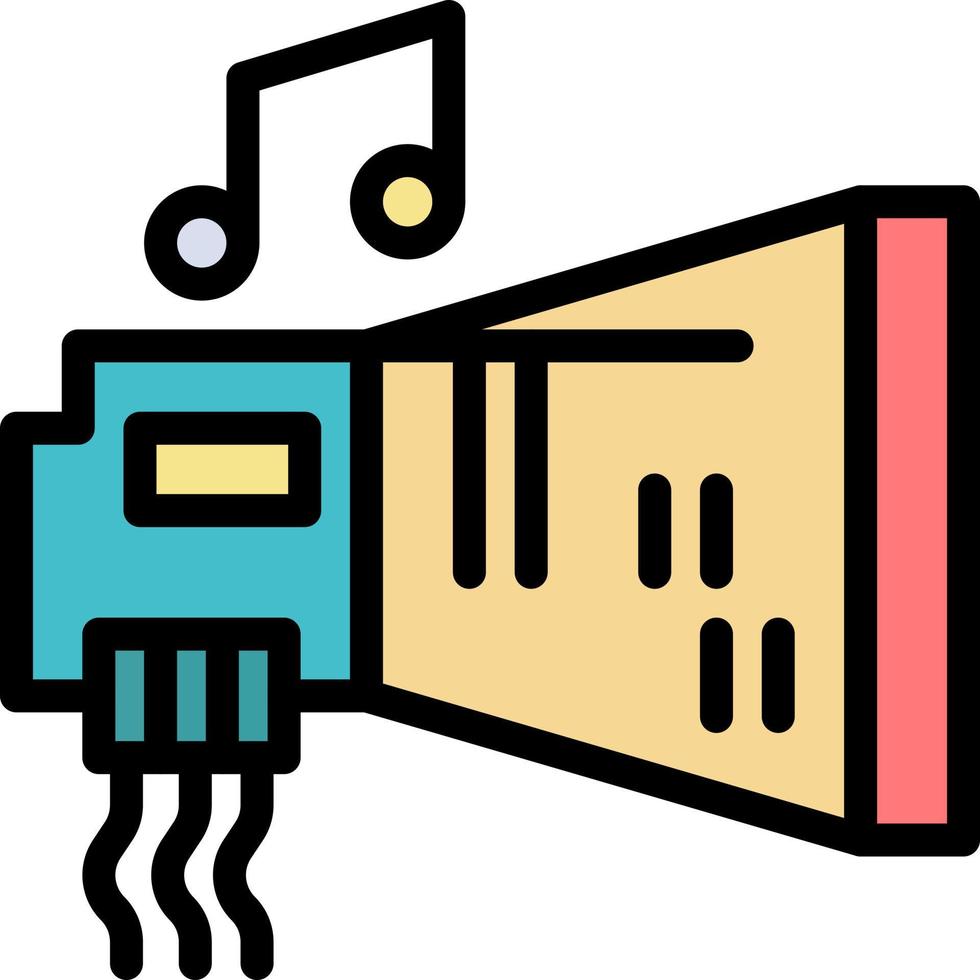 Audio blaster dispositivo hardware musica piatto colore icona vettore icona bandiera modello
