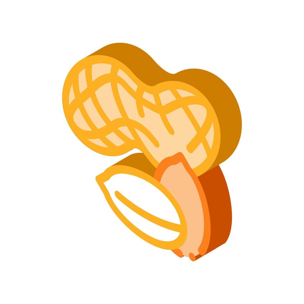 arachide noccioline icona vettore schema illustrazione