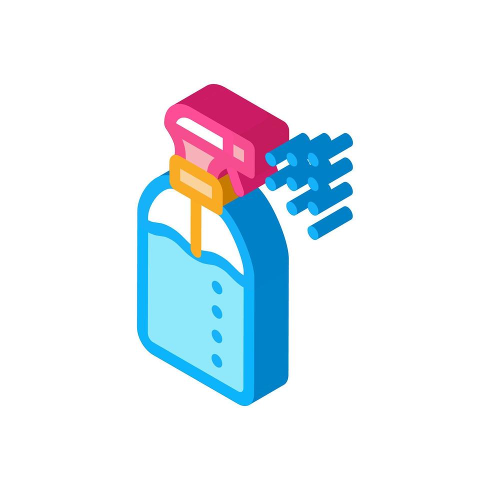 spray bottiglia isometrico icona vettore illustrazione