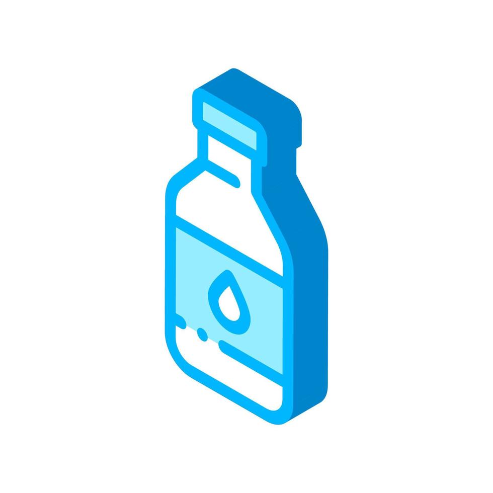 salutare acqua nel plastica bottiglia isometrico icona vettore illustrazione
