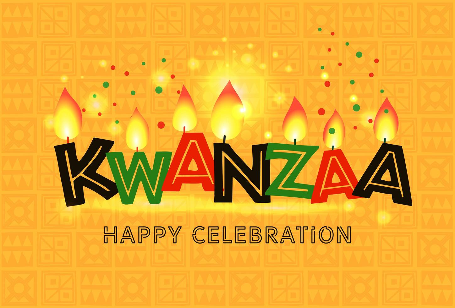 banner per kwanzaa con colori tradizionali vettore