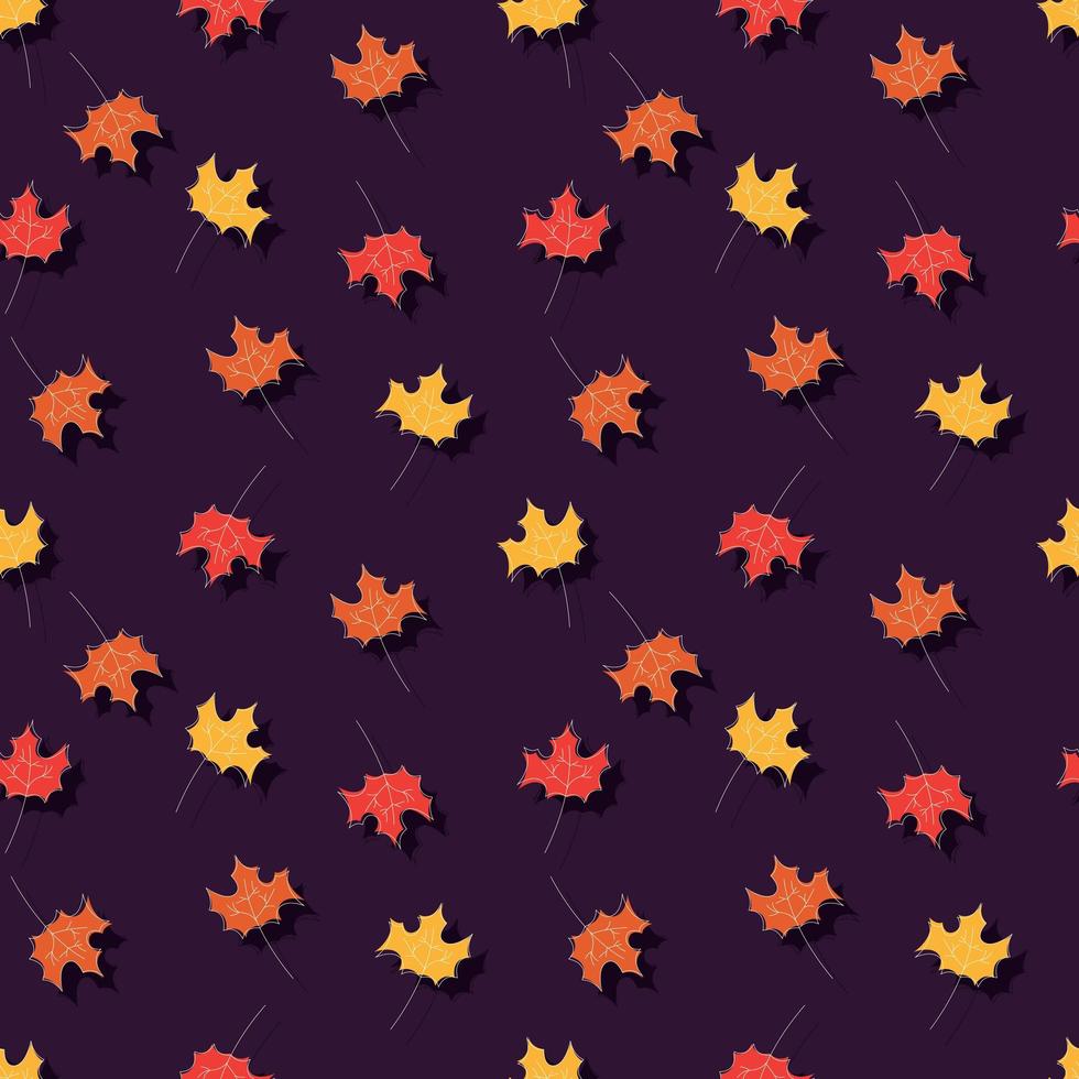 autunno seamless con elementi decorativi floreali, design colorato. vettore