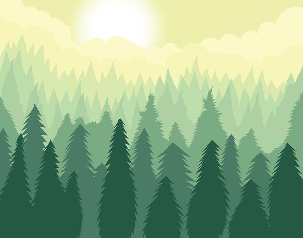 Illustrazione astratta della foresta vettore