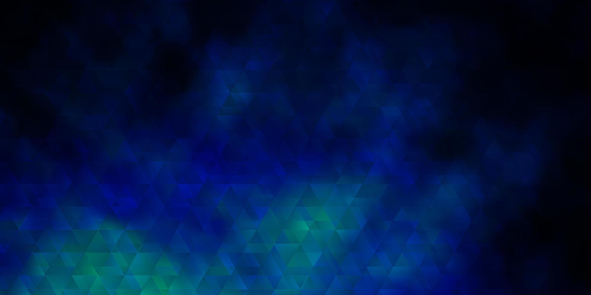 modello vettoriale blu scuro con linee, triangoli.