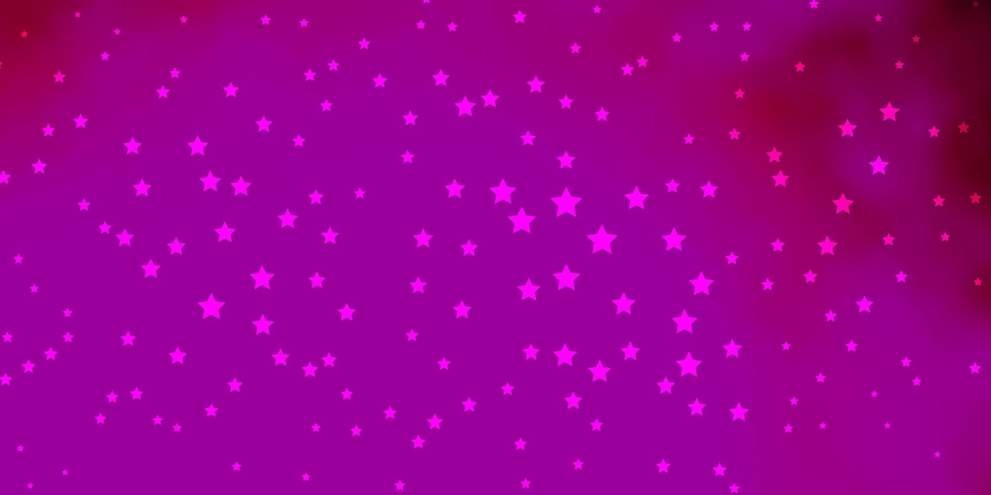 layout vettoriale rosa scuro con stelle luminose.