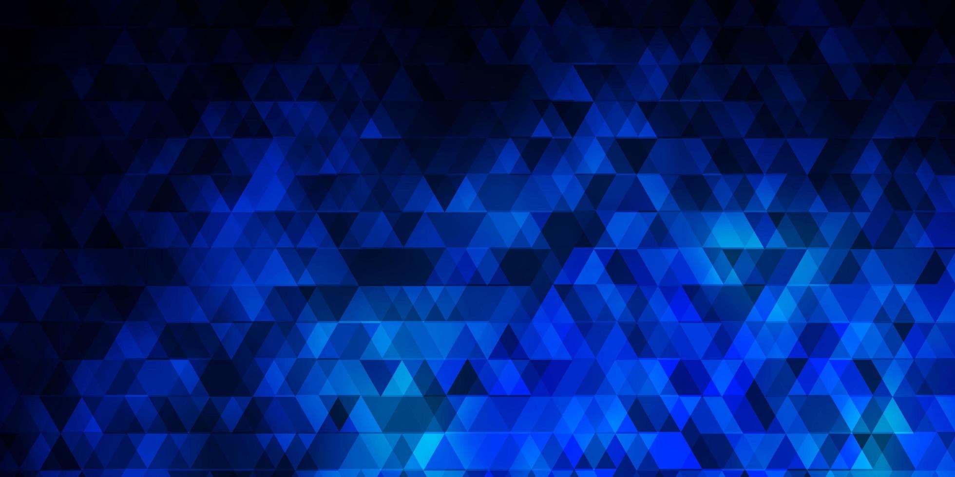 modello vettoriale blu scuro con linee, triangoli.