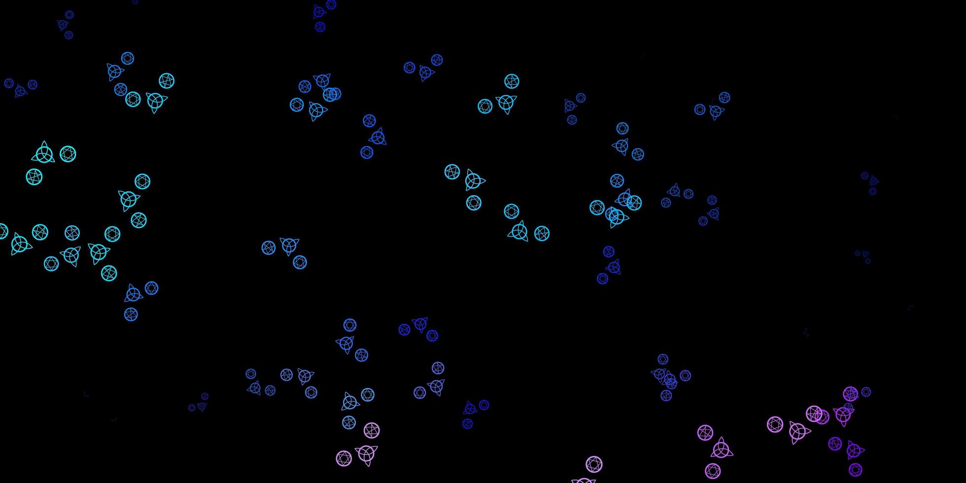 modello vettoriale rosa scuro, blu con elementi magici.