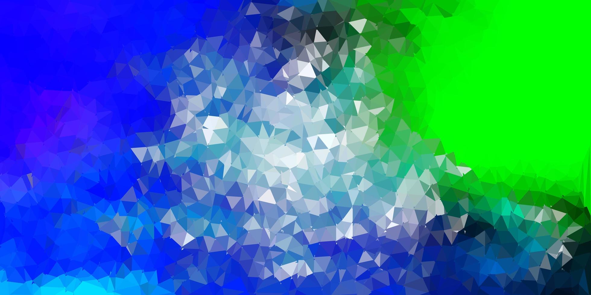 modello poligonale vettoriale azzurro, verde.