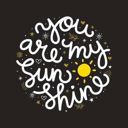Sei il mio sole vettore